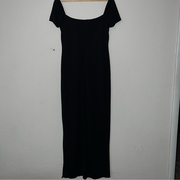 Laundry by Shelli Segal Vintage Square Neckline Black Full Length Evening Dress - Picture 8 of 16
